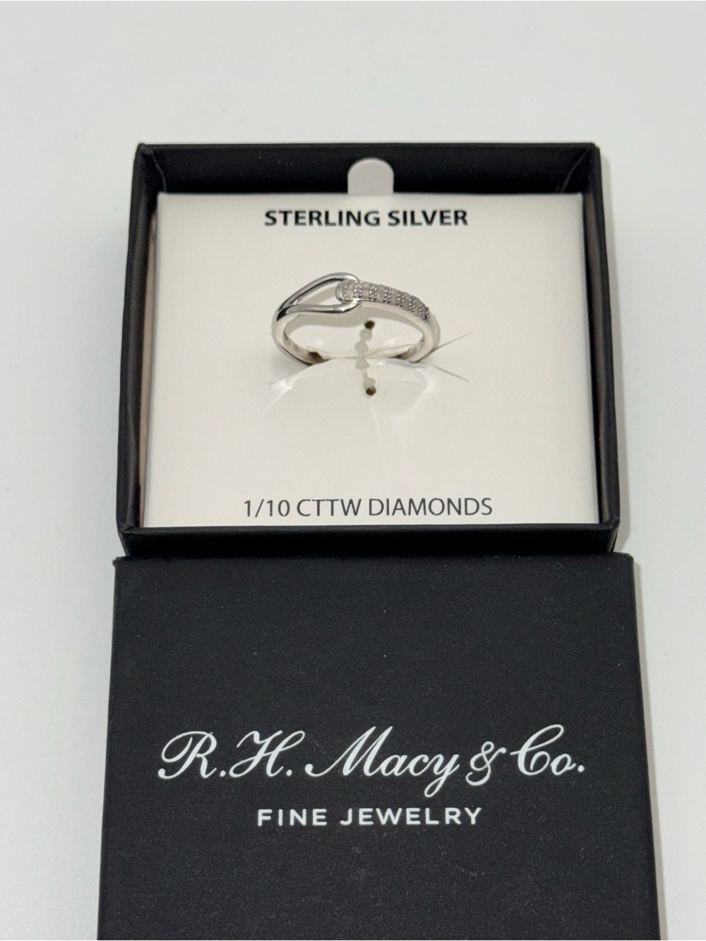 Sterling Silver Diamond Accented Women's Ring - Sz 9 NWT
